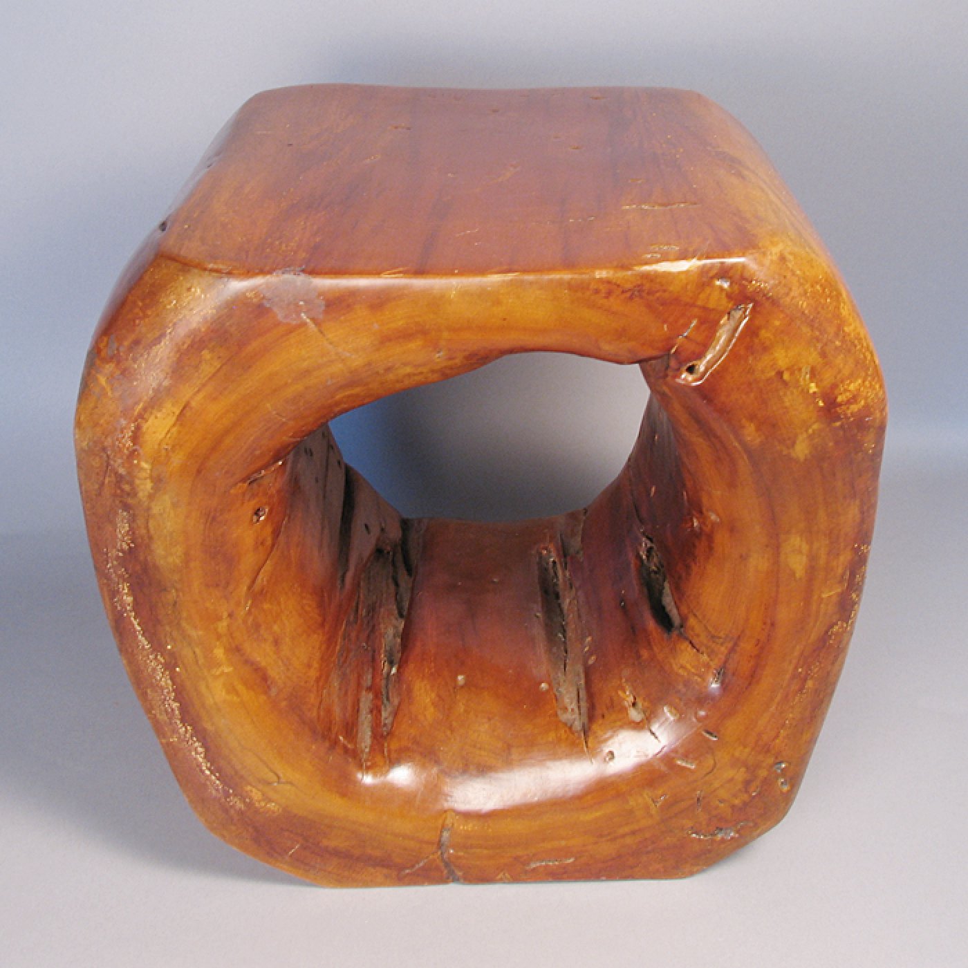 Natural Wood Foot Stool or Seat Shiprock Santa Fe