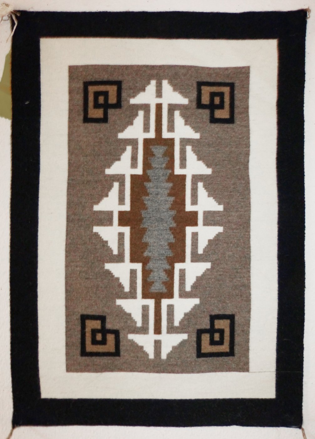 Navajo Two Grey Hills Trading Post Rug, c.1976 Shiprock Santa Fe