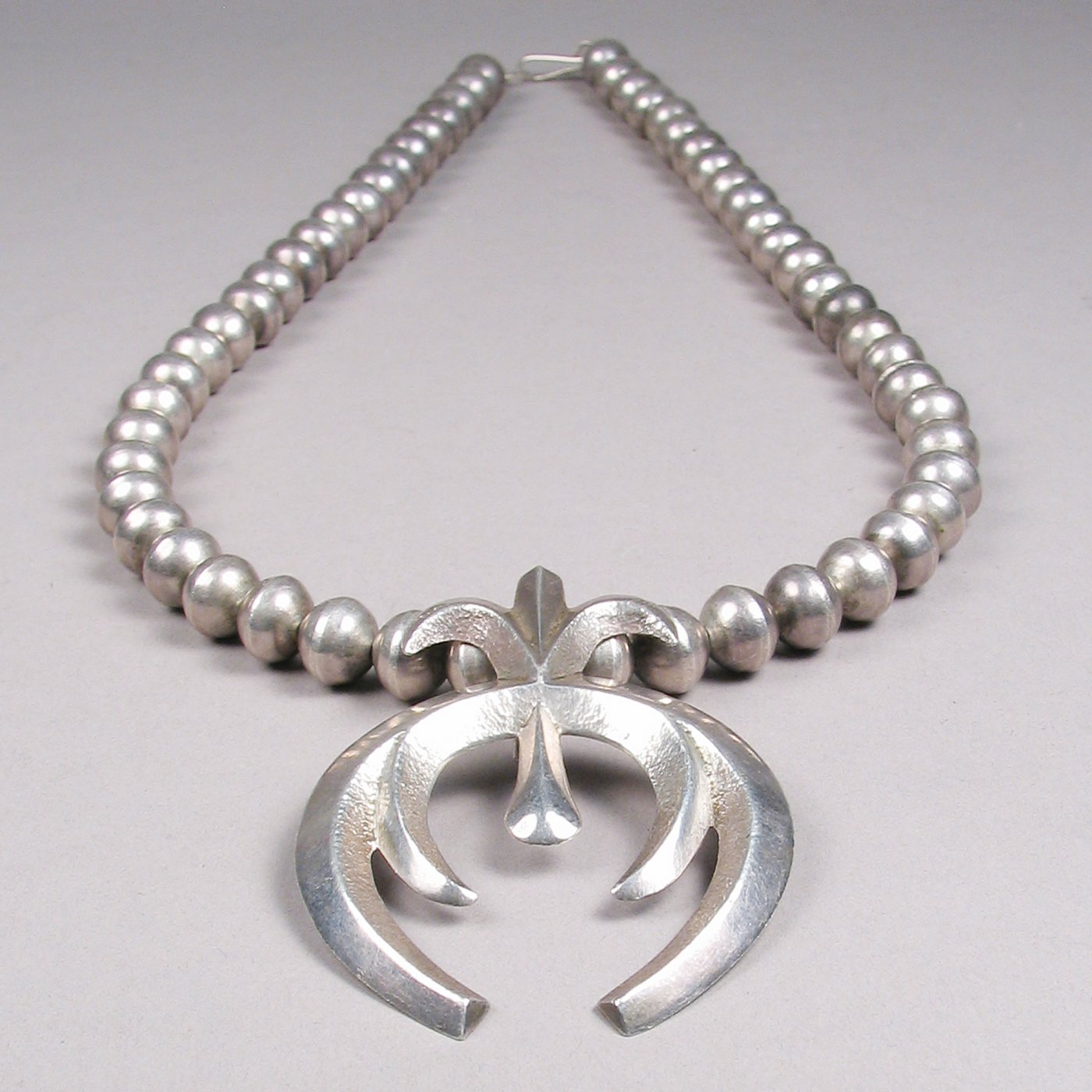 Navajo Squash Blossom Necklace, c.1970 Shiprock Santa Fe