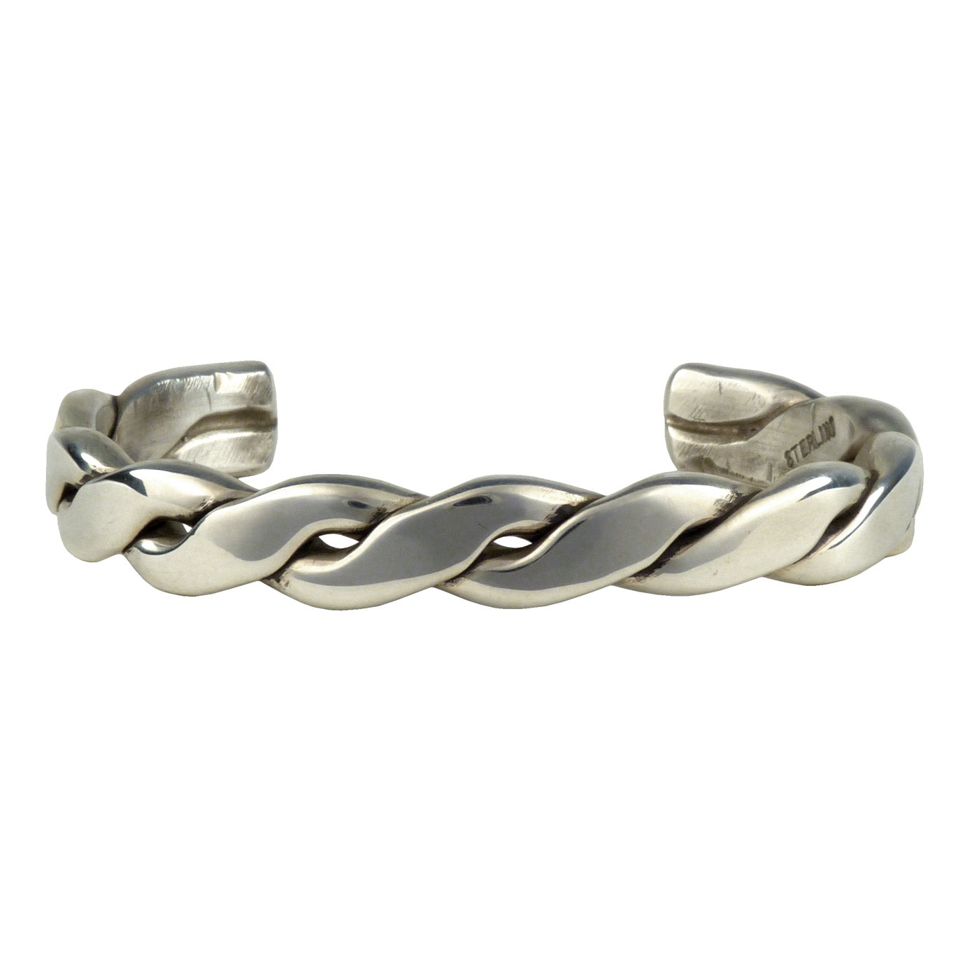 Cippy Crazy Horse, Cochiti Silver Twisted Wire Cuff | Shiprock Santa Fe