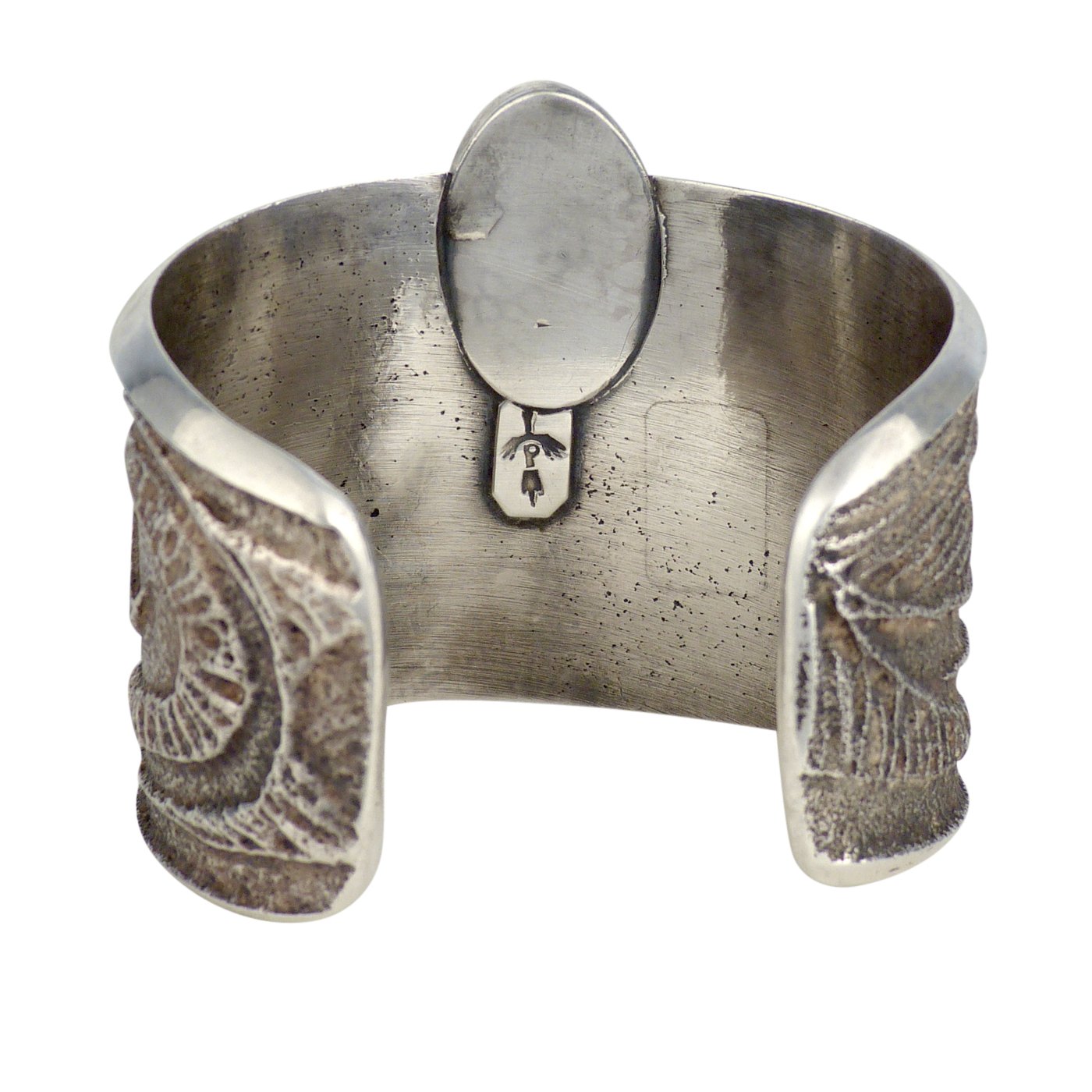 Preston Monongye, Hopi Cast Silver Bracelet with Inlay and Turquoise ...