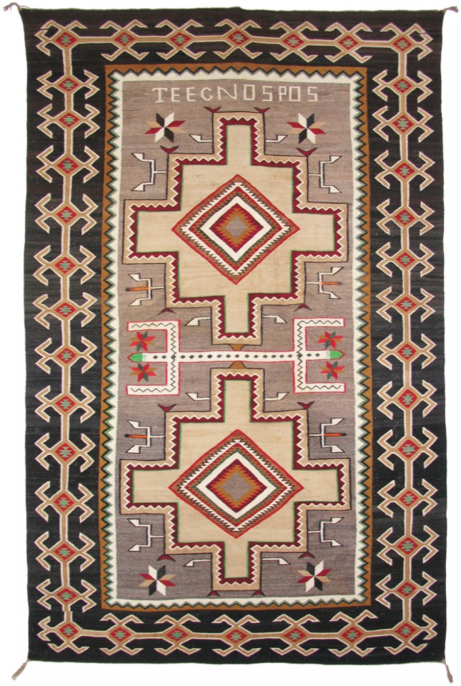 Navajo Teec Nos Pos Trading Post Rug, c. Shiprock Santa Fe