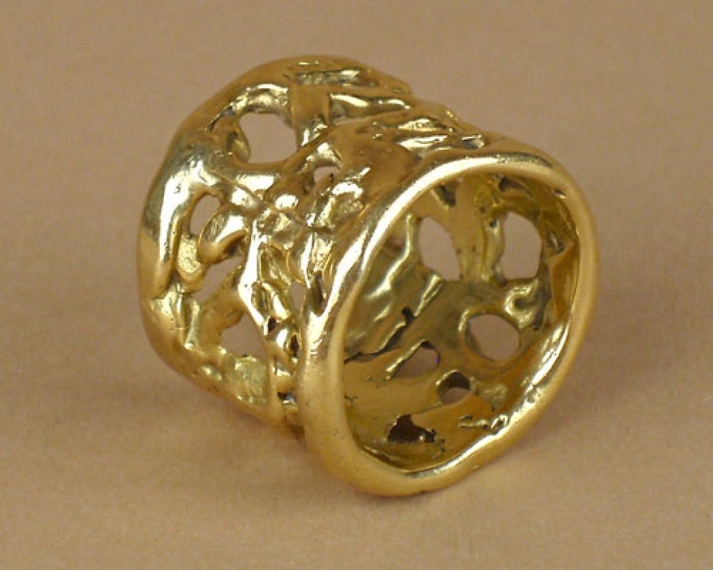 Charles Loloma Lost Wax Cast Gold Ring, c. 1970 | Shiprock Santa Fe