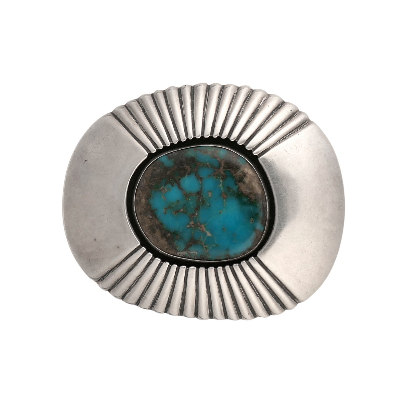 Navajo Silver Pendant with Bisbee Turquoise Cabochon, c.1960 | Shiprock ...