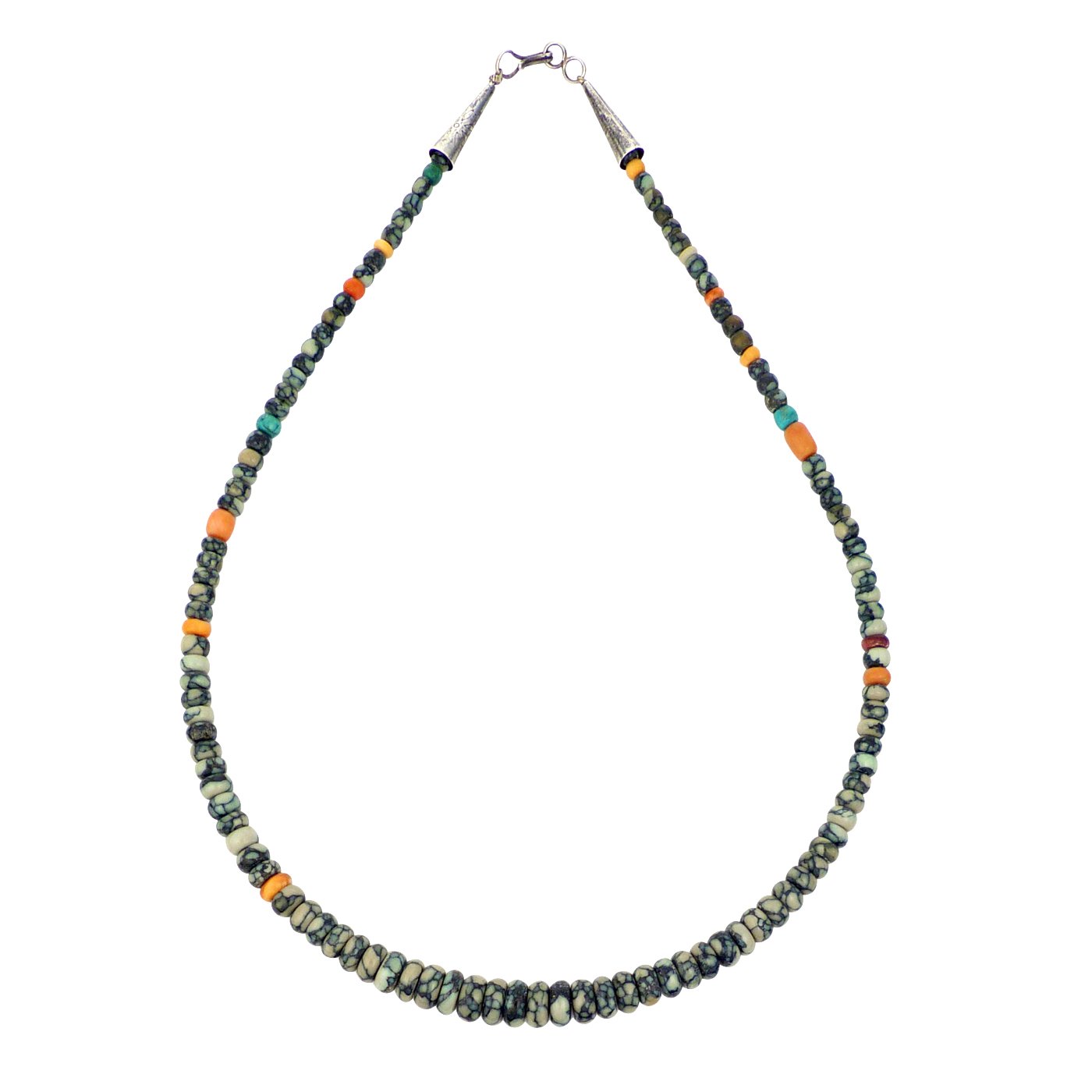 Mary marie yazzie lincoln navajo new landers beaded necklace c 1980