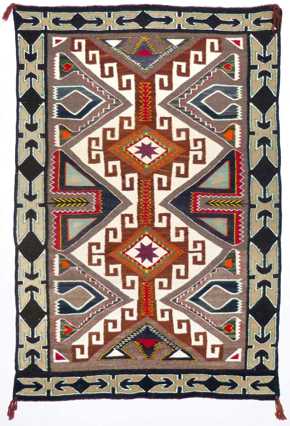 Navajo Teec Nos Pos Trading Post Rug, c.1950 Shiprock Santa Fe