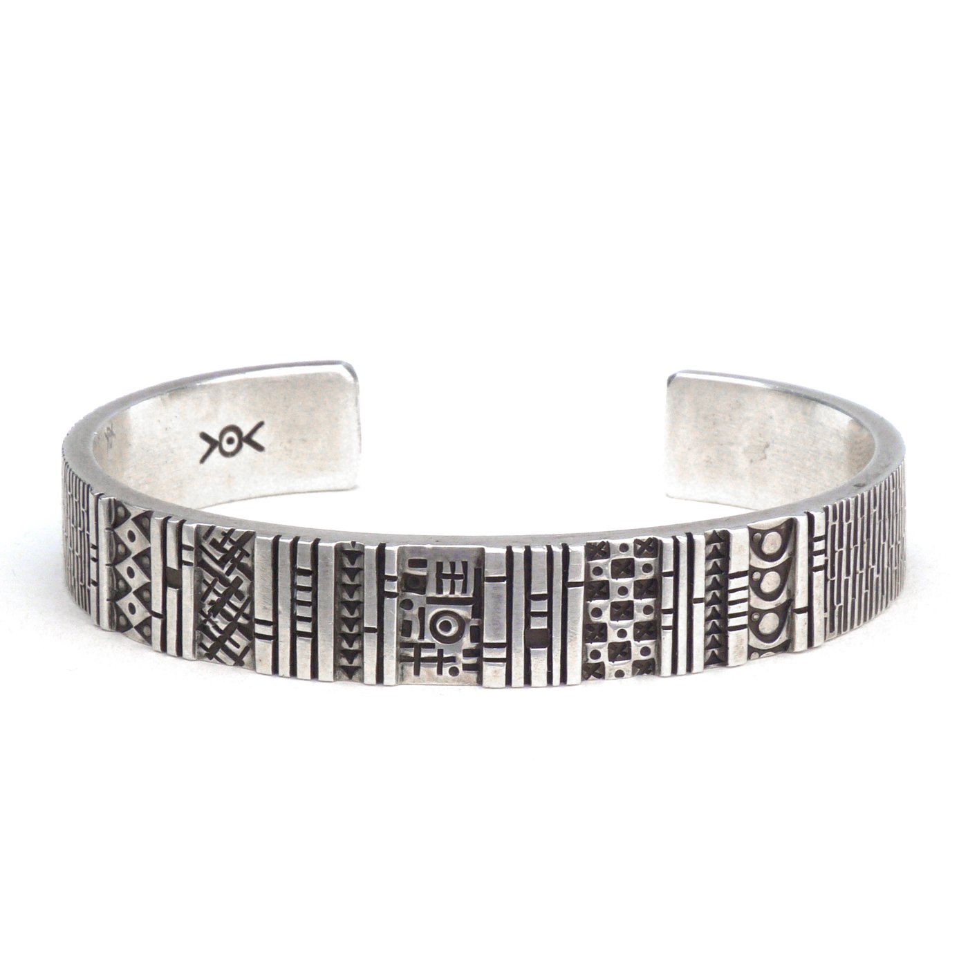 Norbert Peshlakai, Navajo Stamped Silver Bracelet | Shiprock Santa Fe