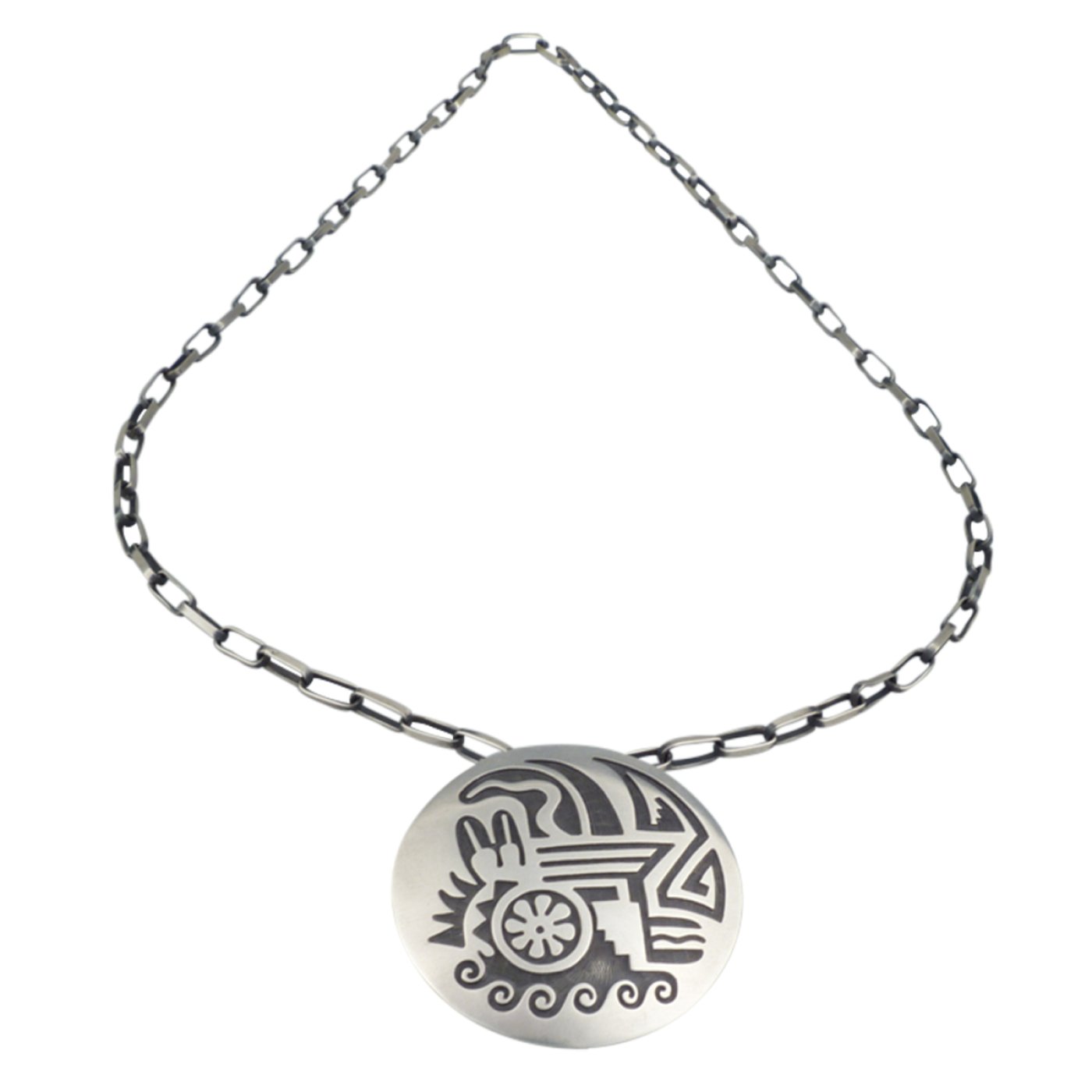 Mitchell Sockyma Hopi Silver Overlay Pendant | Shiprock Santa Fe