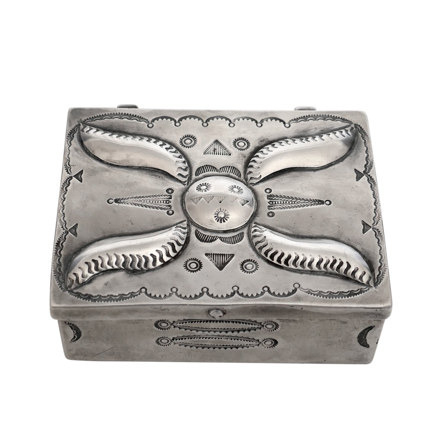 Navajo Stamped Silver Box, c.1940 | Shiprock Santa Fe
