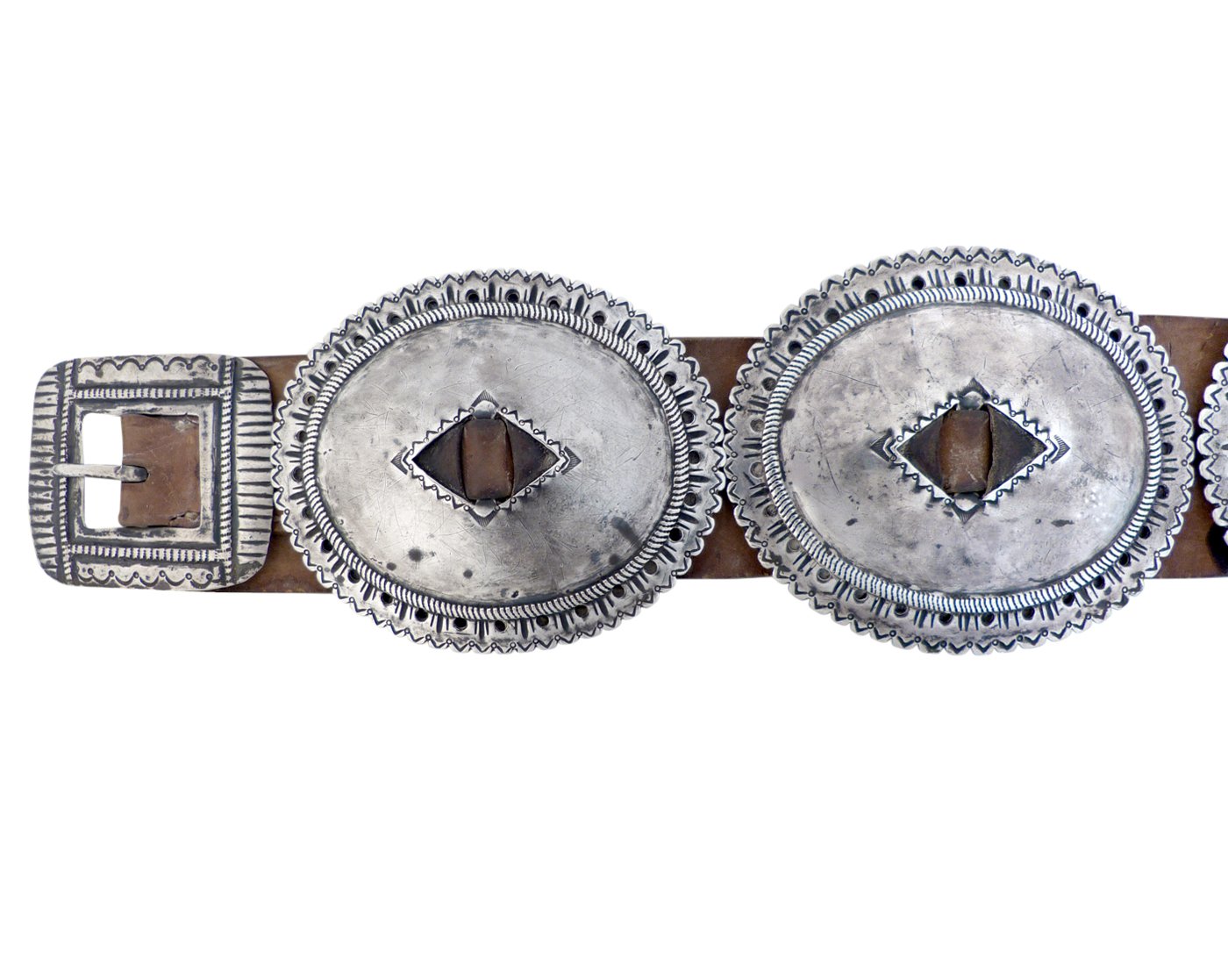 First Phase Open Slot Navajo Concho Belt - Four Winds Gallery