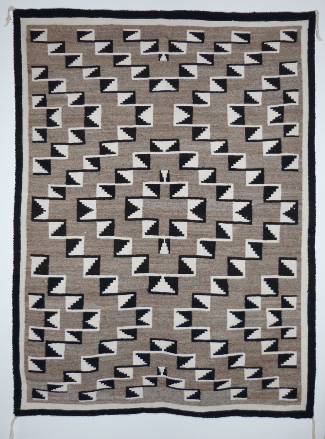 Navajo Two Grey Hills Trading Post Rug, c.1960's Shiprock Santa Fe