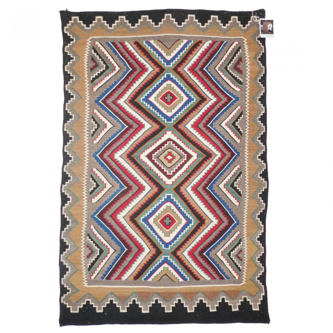 Navajo Teec Nos Pos Trading Post Rug, c.1964 Shiprock Santa Fe