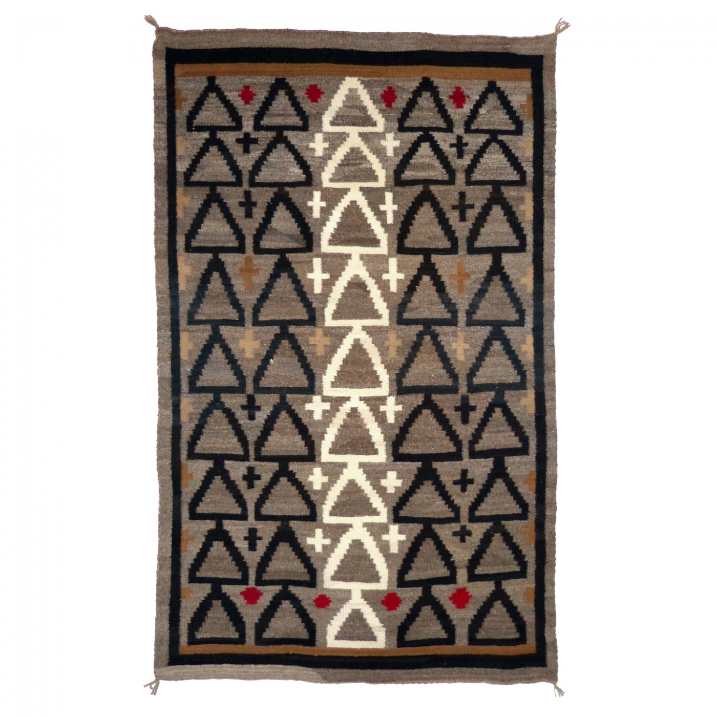 Navajo Regional Rug with Crosses, c.1940 Shiprock Santa Fe