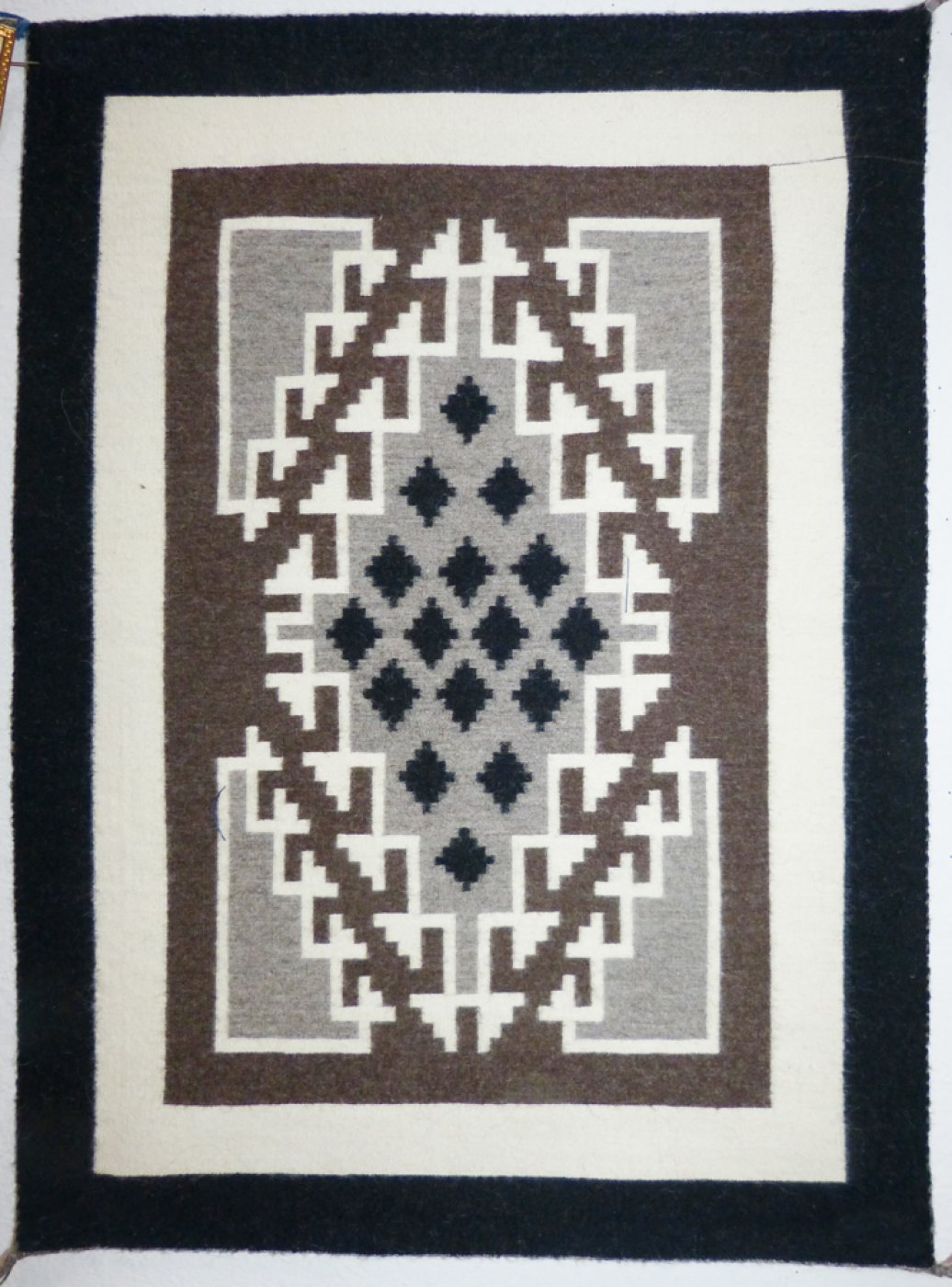 Two Grey Hills Tapestry, c.1960 Shiprock Santa Fe