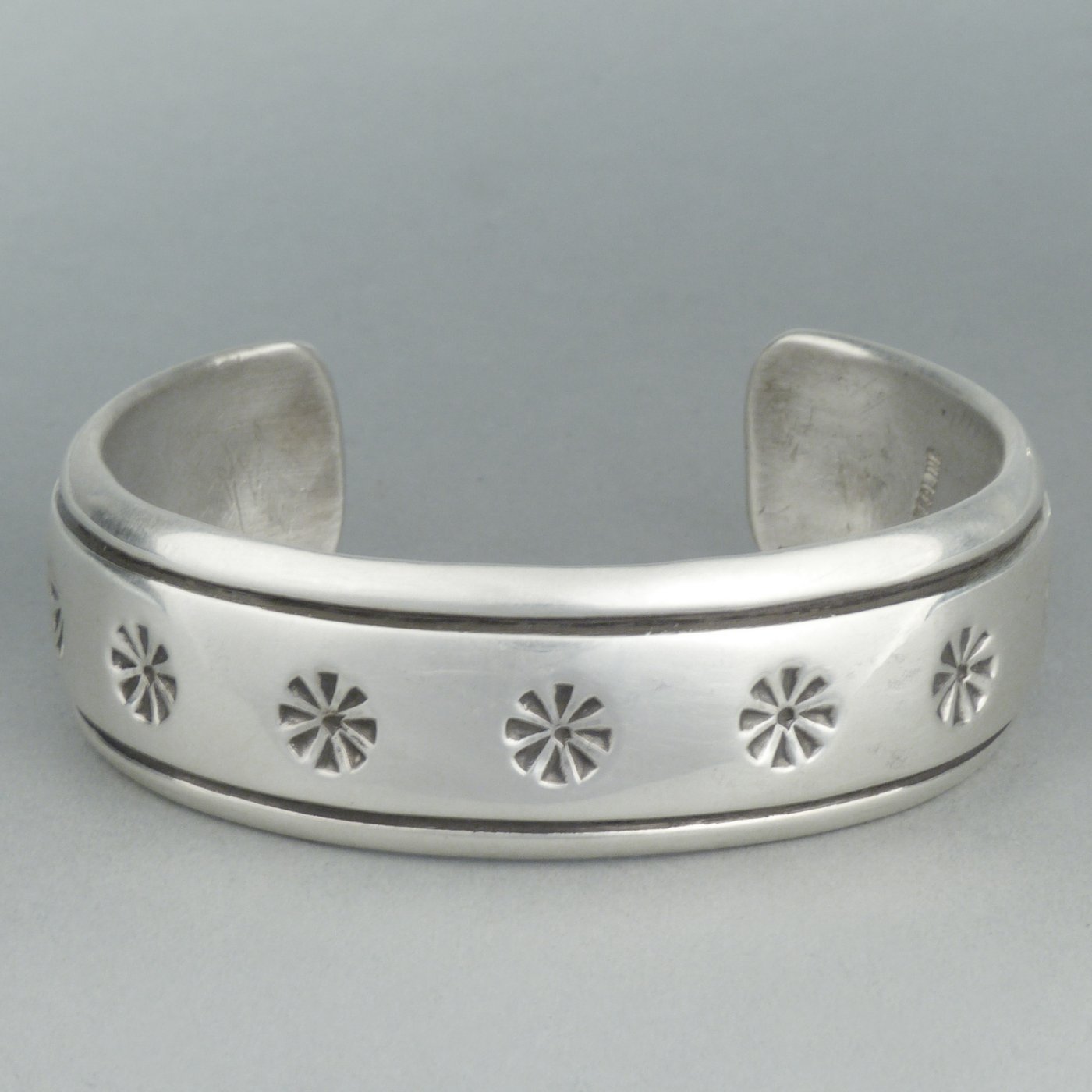 Cippy Crazy Horse Stamped Silver Bracelet | Shiprock Santa Fe