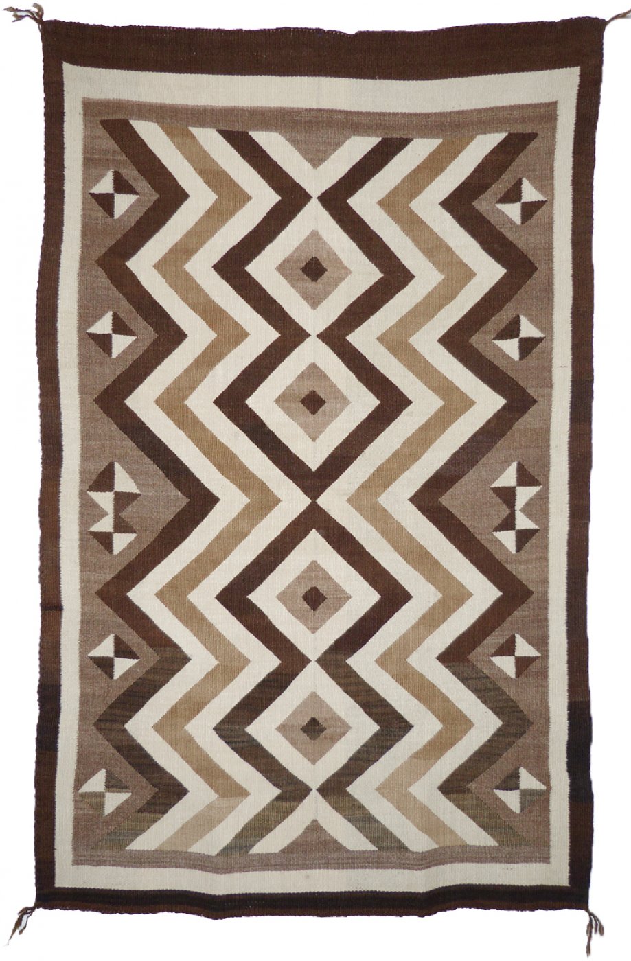 Navajo Two Grey Hills Trading Post Rug, c.1930 Shiprock Santa Fe
