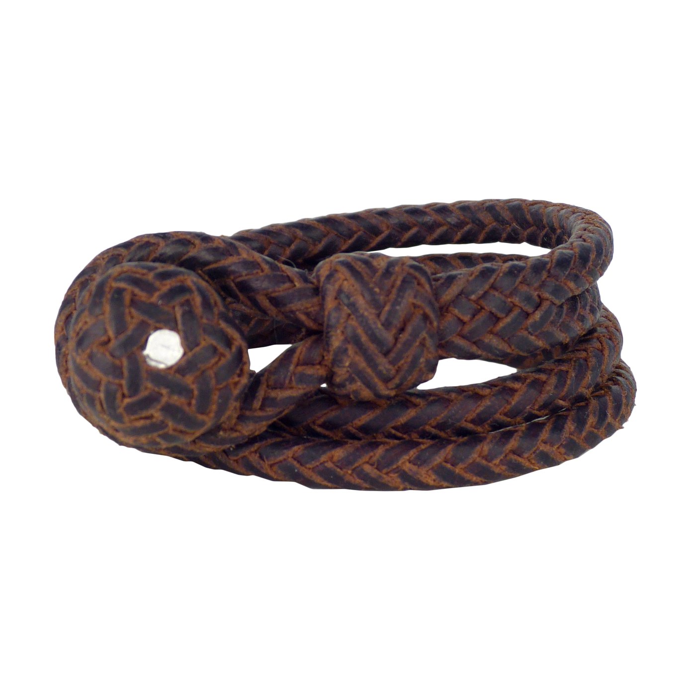 Aaron Lopez Brown Leather Wrap Bracelet