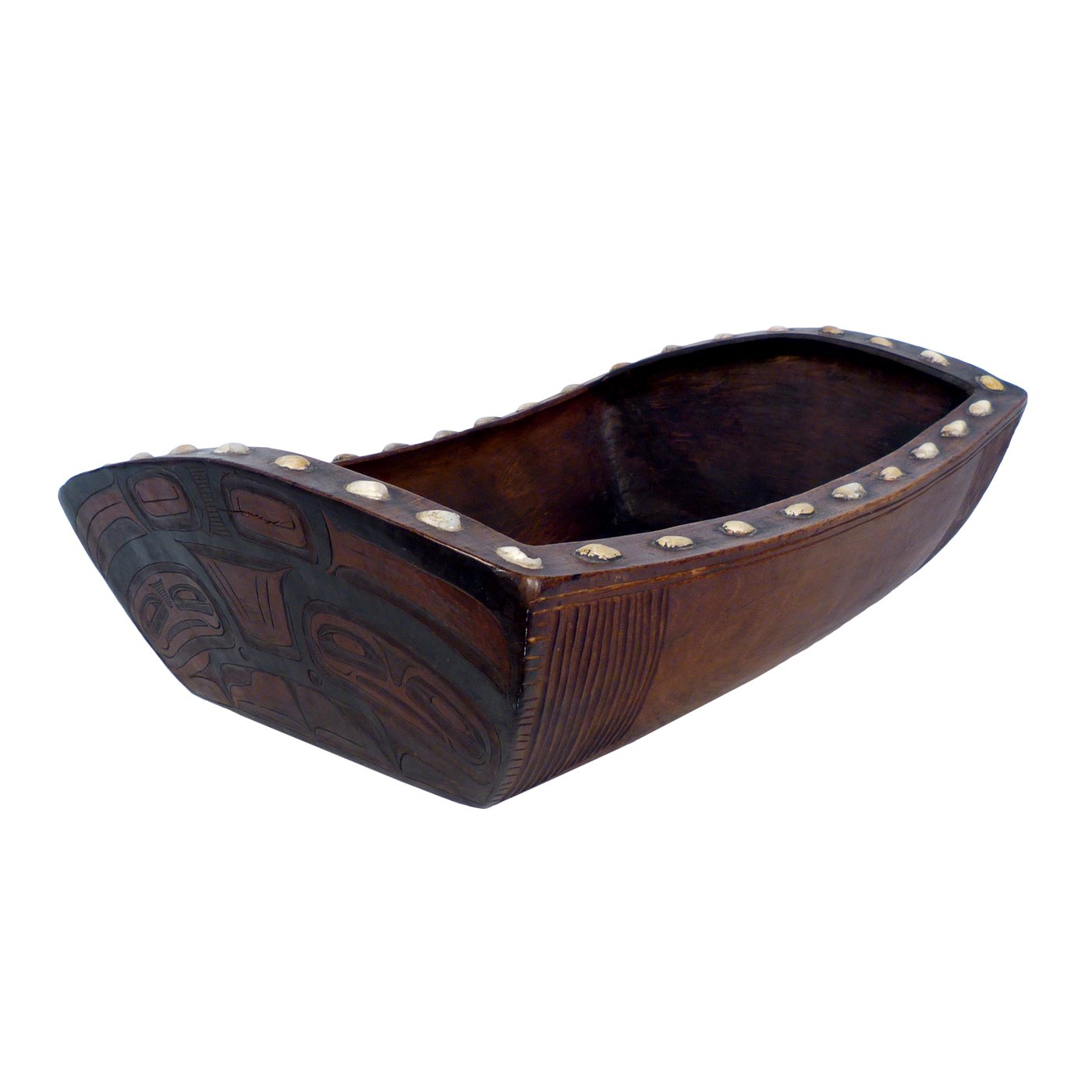 Tlingit, Carved Wood Grease Bowl, c.18901910 Shiprock Santa Fe