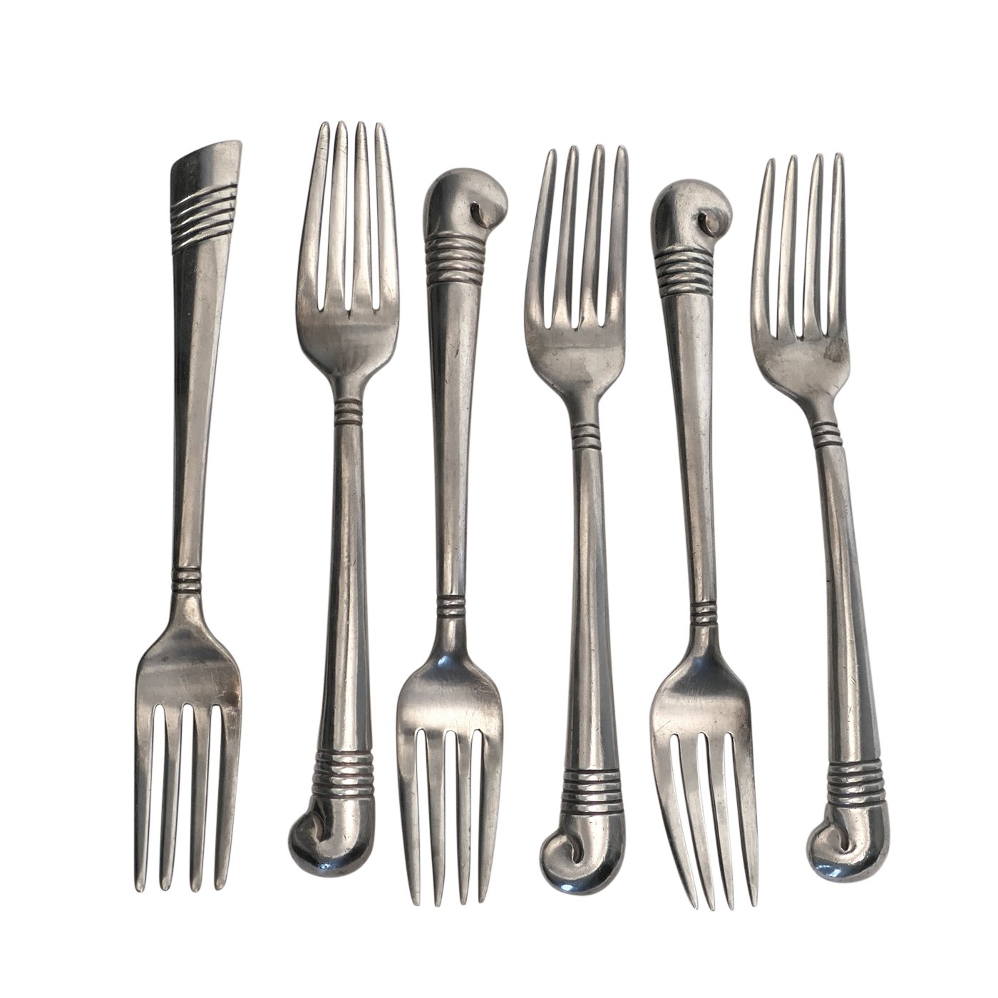White Hogan, Navajo Thirty Seven Piece Silverware Set, c.1950 
