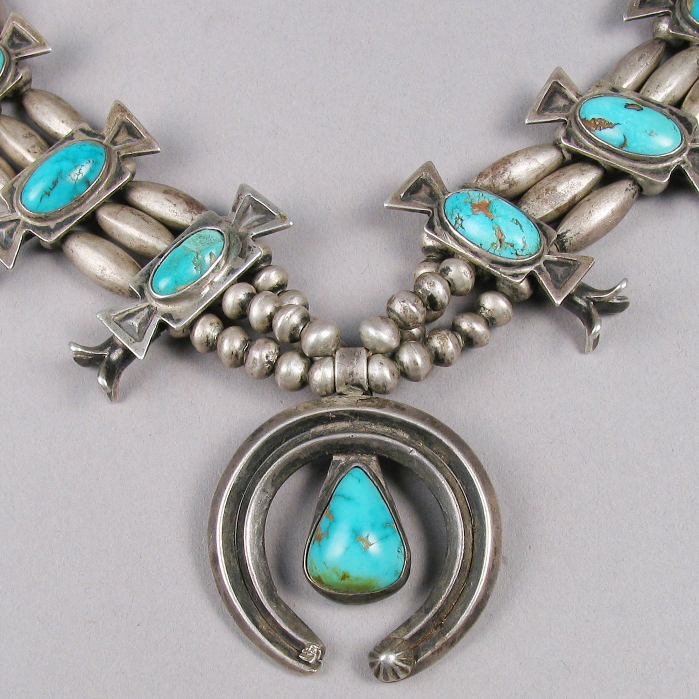 Vintage Squash Blossom Necklace with Naja, c. 1940 | Shiprock Santa Fe