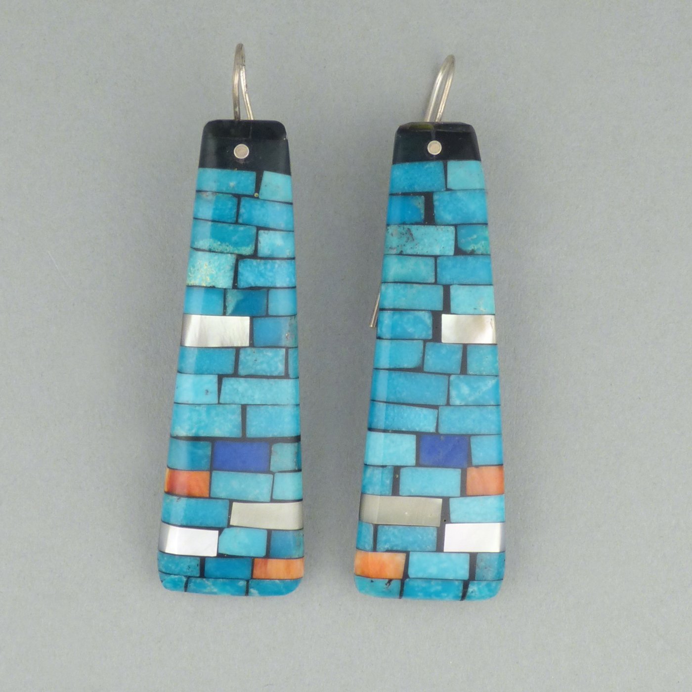 Angie Reano Owen Santo Domingo Inlay Earrings | Shiprock Santa Fe