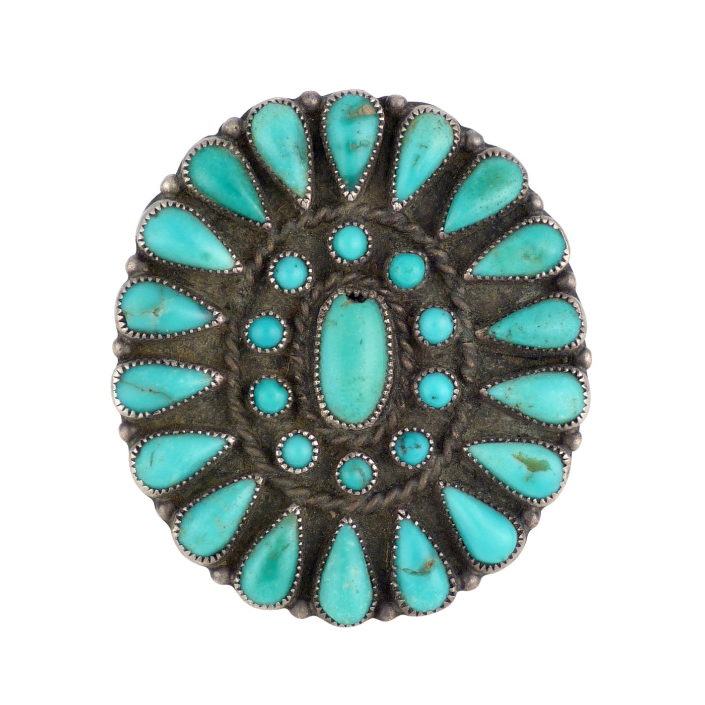 zuni-silver-split-shank-cluster-ring-c-1940-shiprock-santa-fe
