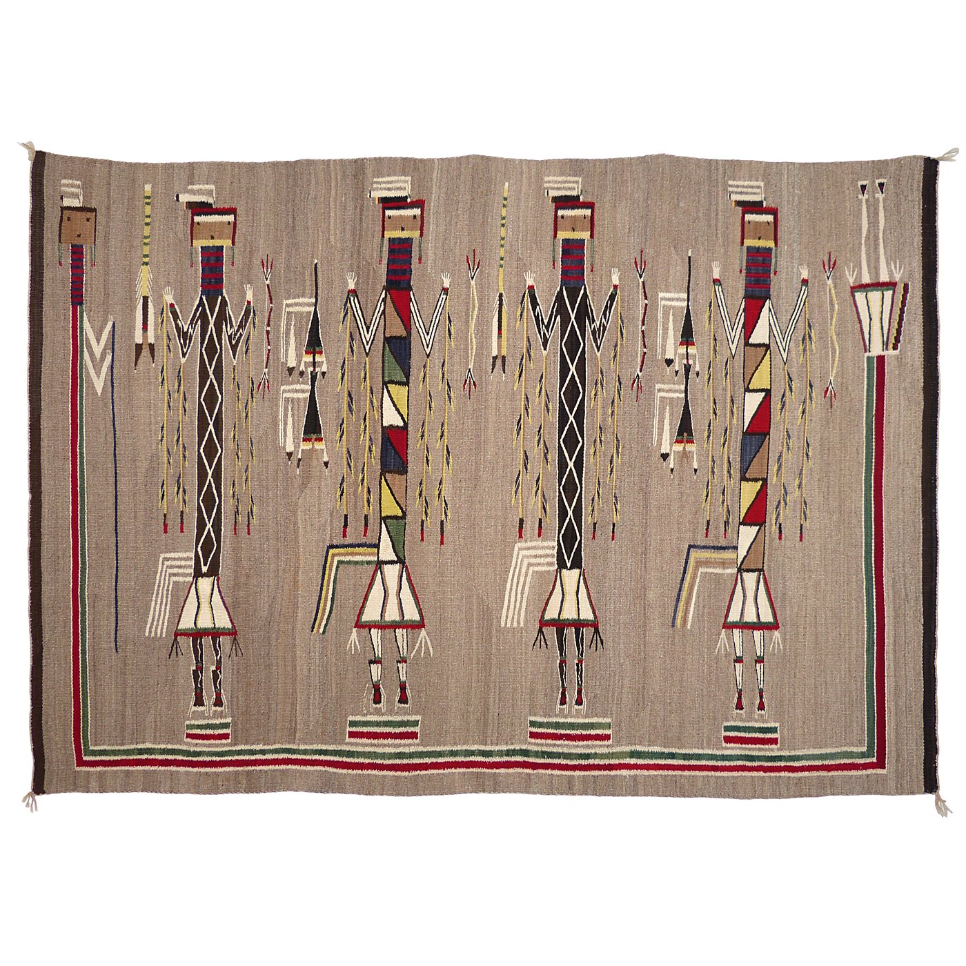 Navajo Yei Pictorial Rug, c.1930 Shiprock Santa Fe