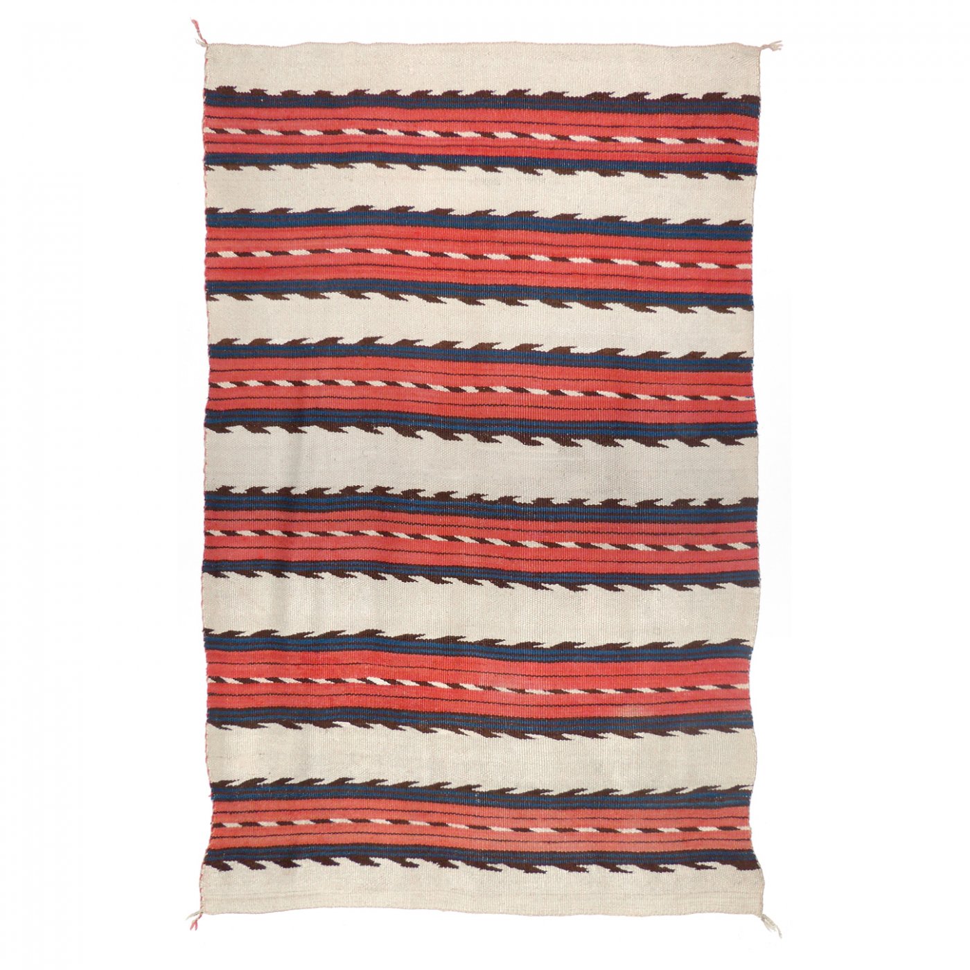 Zuni Banded Blanket with Vegetal Indigo, c.1875 Shiprock Santa Fe