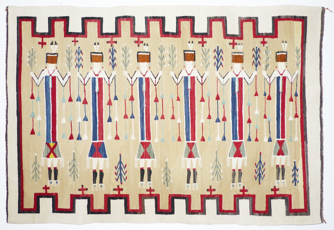 Navajo Yei Rug, c.1940's Shiprock Santa Fe