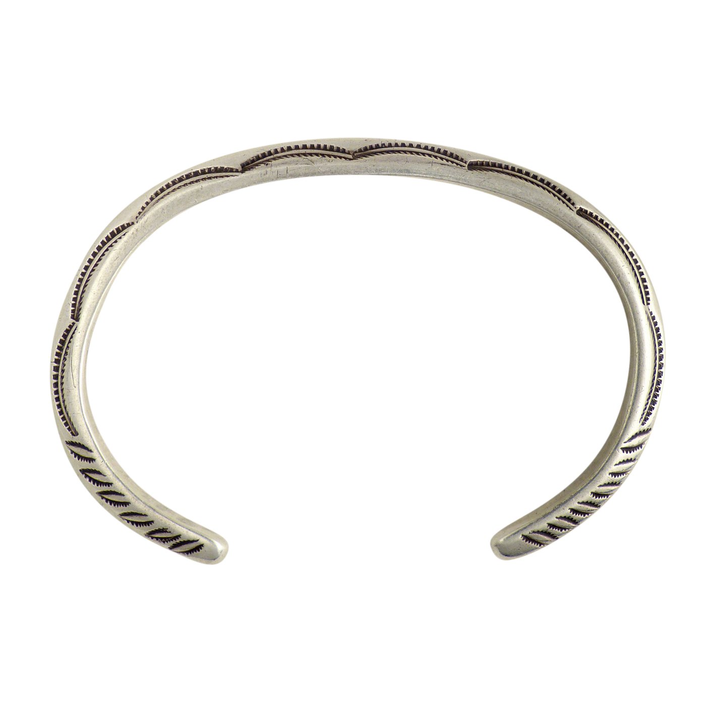 Navajo Stamped Silver Carinated Wire Bracelet, c.1920 | Shiprock Santa Fe