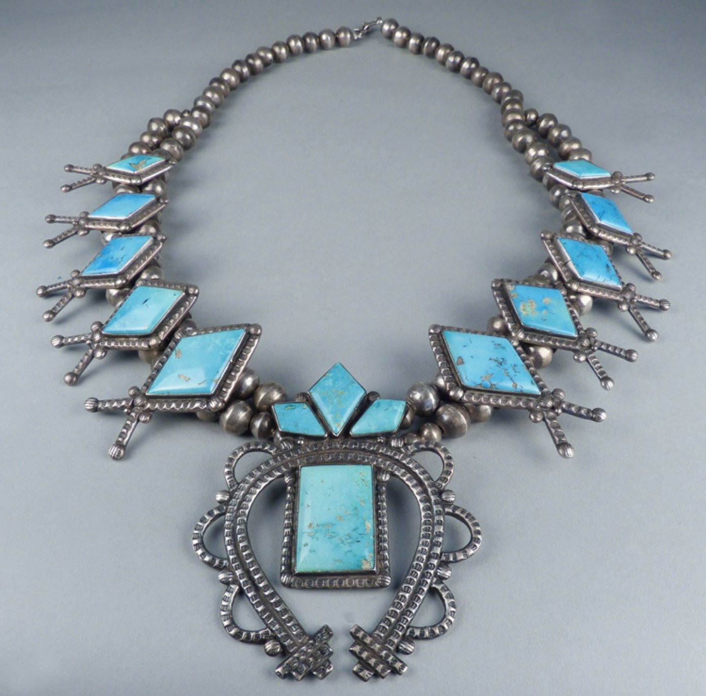 Zuni Squash Blossom Necklace, c.1940s | Shiprock Santa Fe