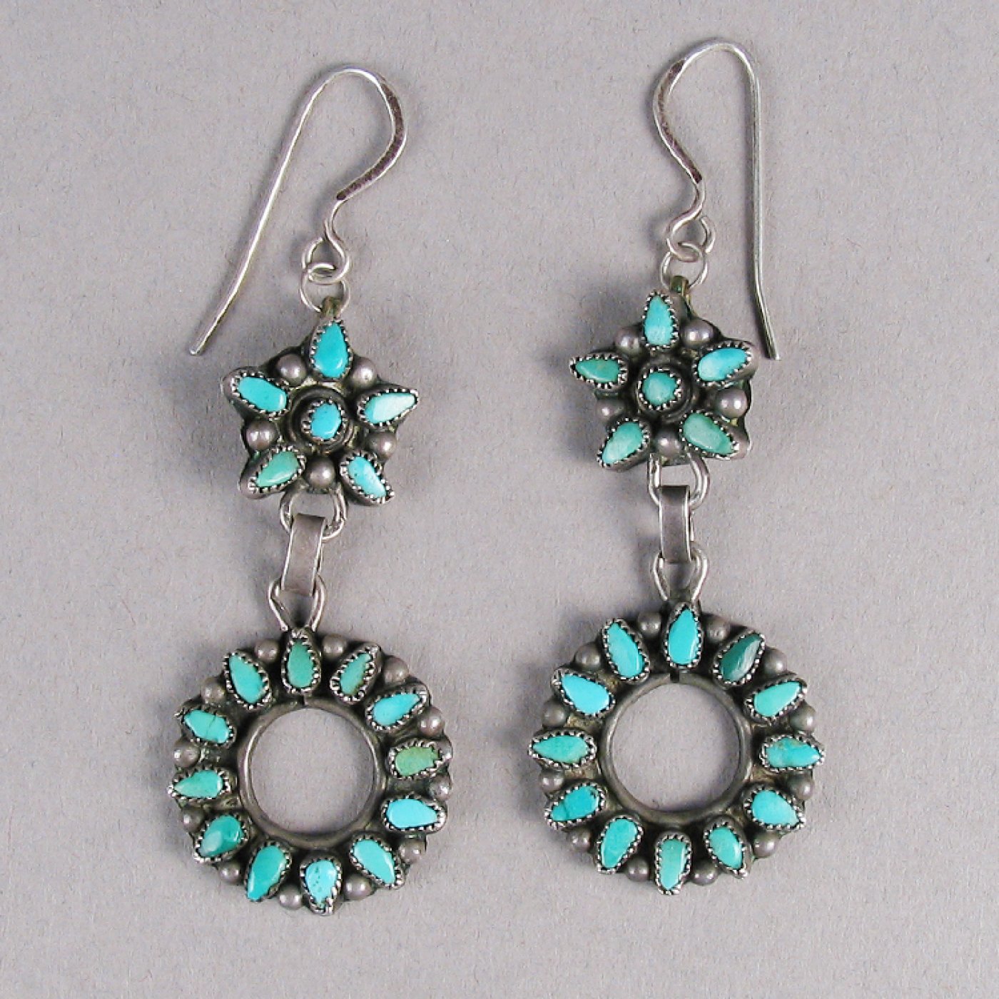 Zuni Dangle Earrings, c.1950 | Shiprock Santa Fe