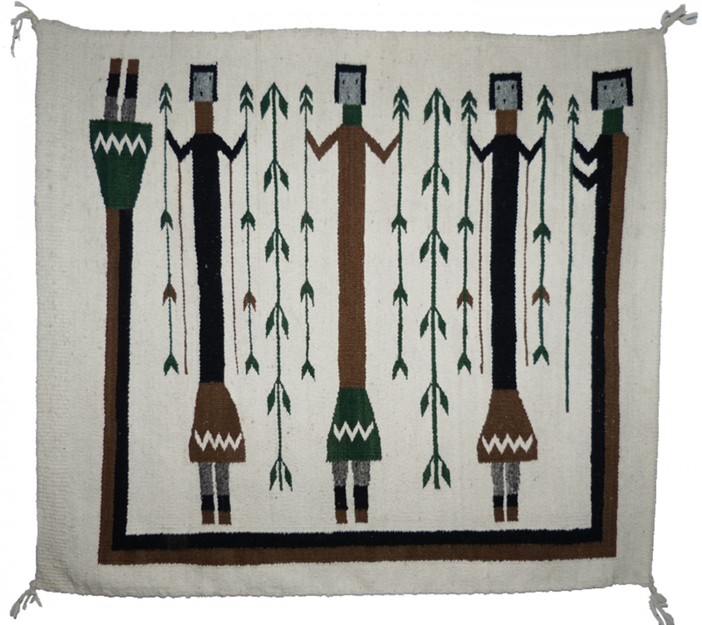 Navajo Yei Pictorial Rug, c.1960's Shiprock Santa Fe