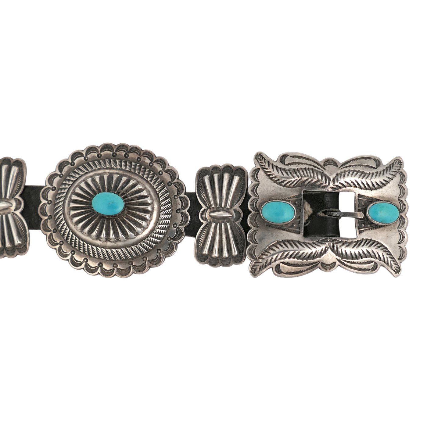 Billy Goodluck, Navajo Concho Belt with Turquoise, c.1940 | Shiprock ...