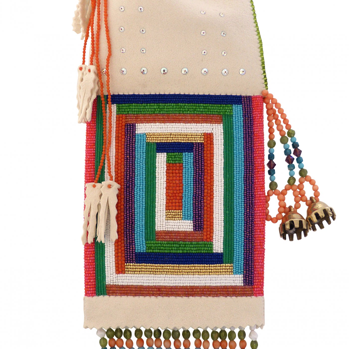 Ken williams jr beaded inward outward miniature tobacco bag
