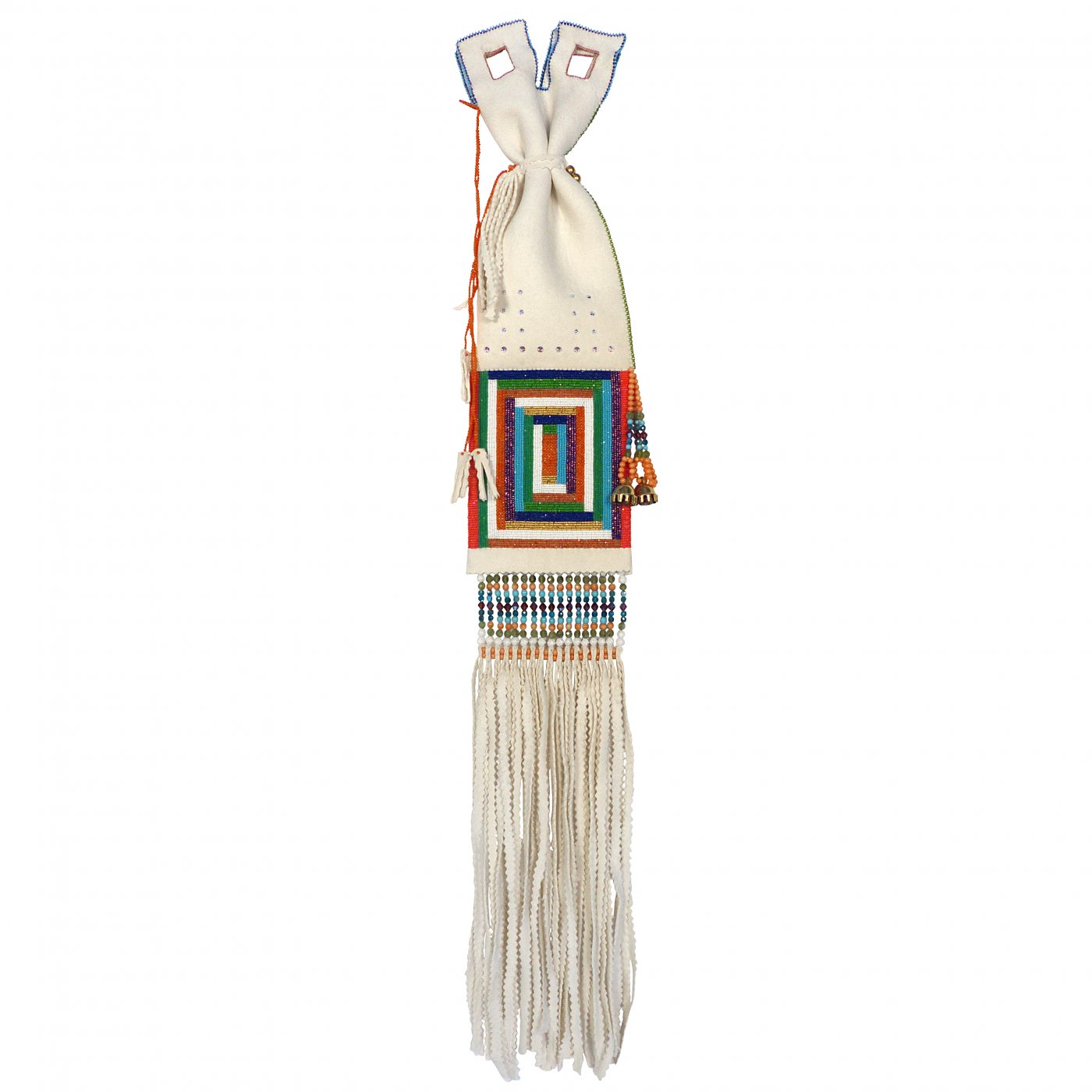 Ken williams jr beaded inward outward miniature tobacco bag