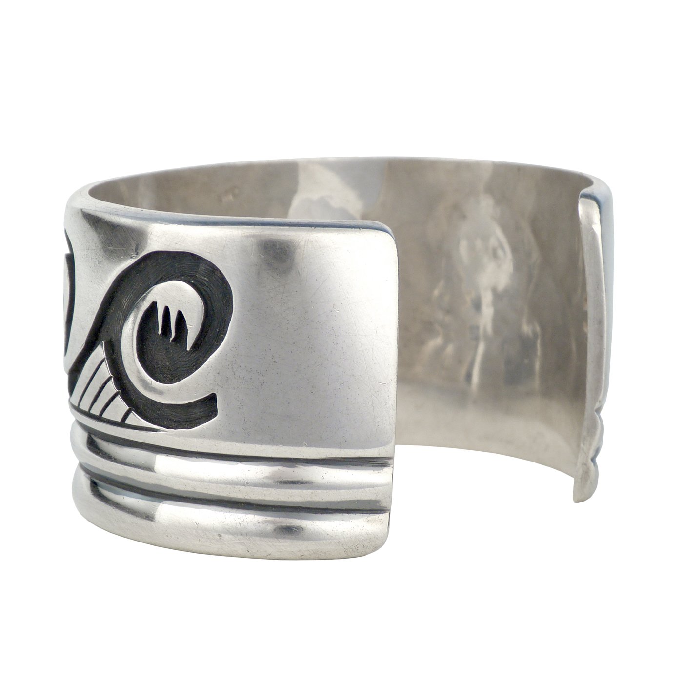 Lawrence Saufkie, Hopi Silver Overlay Bracelet | Shiprock Santa Fe