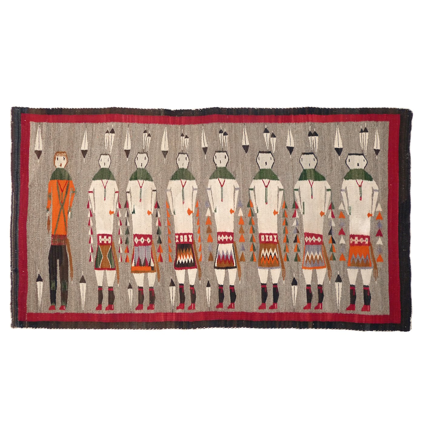 Navajo Yei Pictorial Rug, c.1940 Shiprock Santa Fe