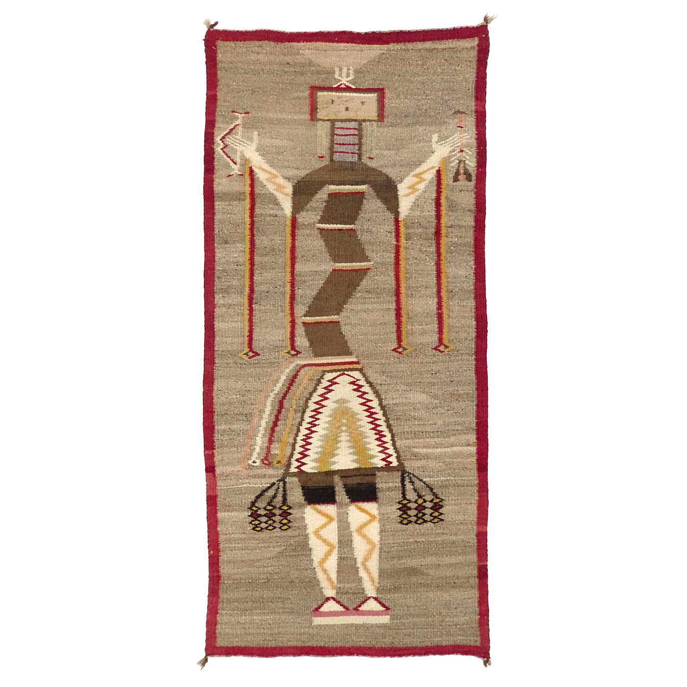 Navajo Yei Pictorial Rug, c.1930 Shiprock Santa Fe