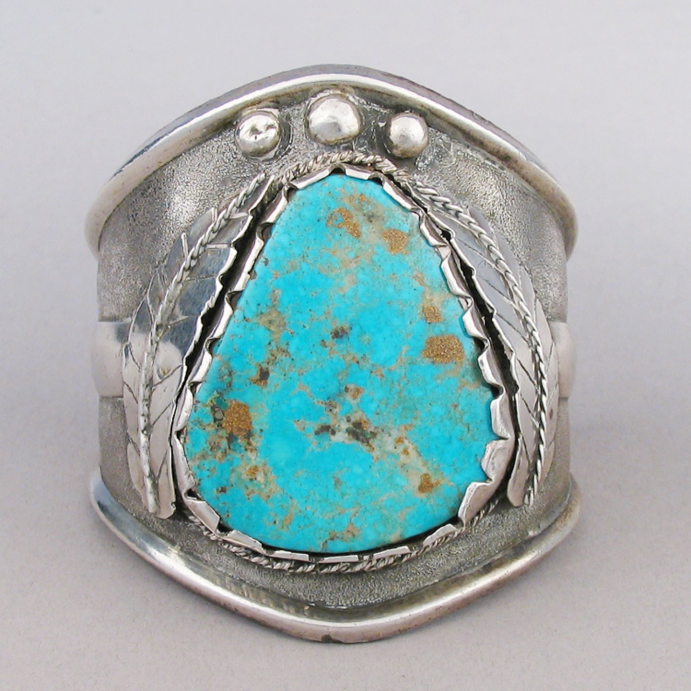 Large Silver Cuff with Stone, c.1970 | Shiprock Santa Fe